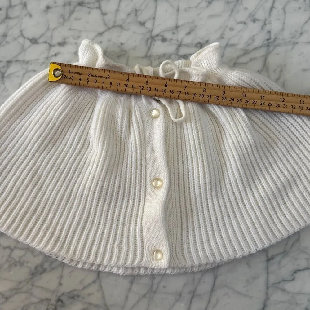 Vintage Poncho Sweater Cape Shrug Crème Toddlers Sz 4/5
